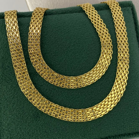 Cadena ● China Oro amarillo 18k 9,24 Gr / 6,3 mm / 50 Cm