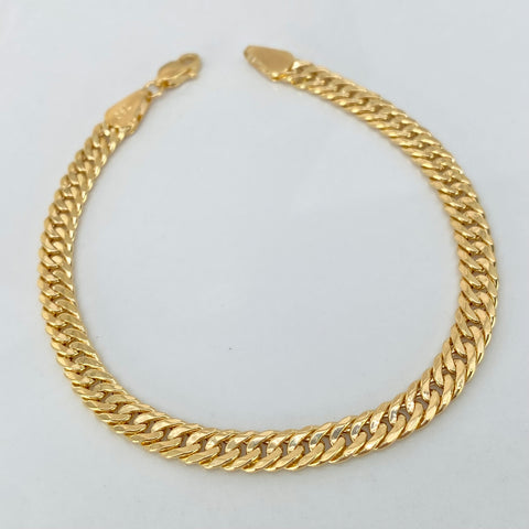 Pulso ● Cubano Oro amarillo 18k +1 / 2,7 Gr / 5 mm / 19,2 Cm