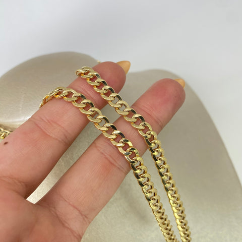 Cadena ● Cubana Oro amarillo 18k +1 / 5,49 Gr / 5,6 mm / 45 Cm †