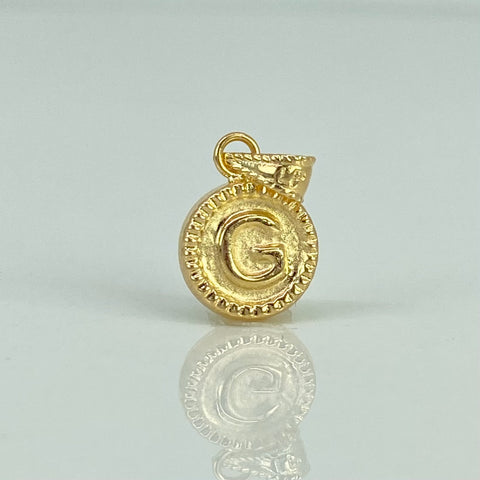 Dije Letra G Diamantada Oro amarillo 18k 0,43 Gr / 1,5 Cm  *
