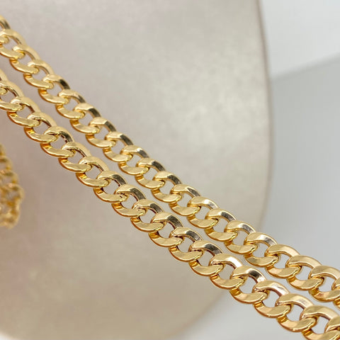 Cadena ● Cubana Oro amarillo 18k +1 / 5,55 Gr / 5,5 mm / 45 Cm