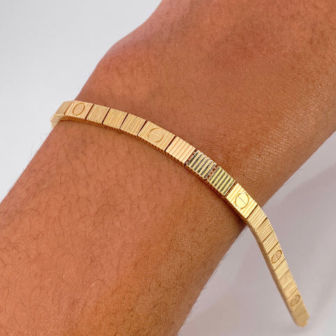 Pulso ● CT Oro amarillo 18k +3 / 10,48 Gr / 4,7 mm / 19,5 Cm *