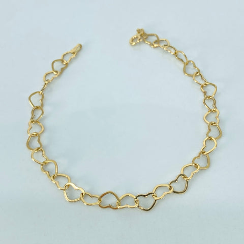 Pulso ● Corazon Seguido Oro amarillo 18k +3 / 1,35 Gr / 5,2 mm / 19,5 Cm †