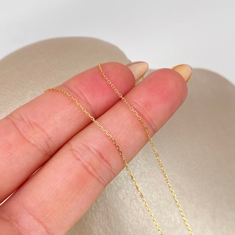 Cadena ● Aro Seguido Oro amarillo 18k 1,2 Gr / 1 mm / 45 Cm