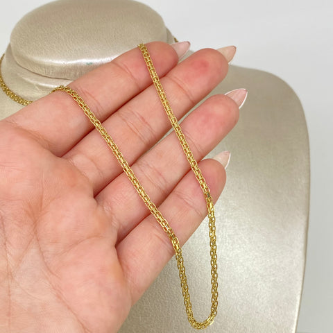 Cadena ● China Oro amarillo 18k 5,71 Gr / 2,4 mm / 45 Cm