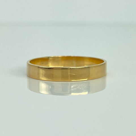 Anillo Argolla Lisa Oro amarillo 18k / Talla 10 / 2,65 Gr