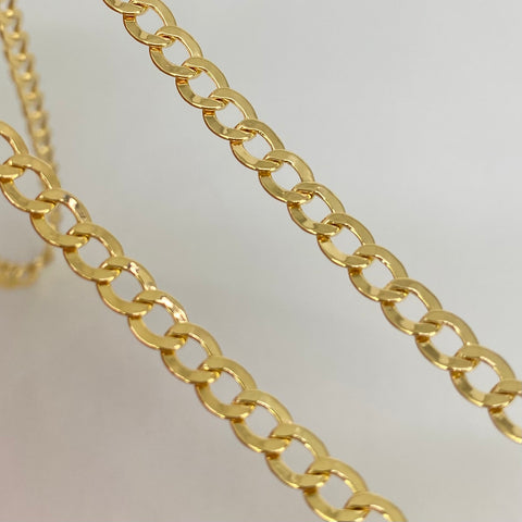 Cadena ● Cubana Oro amarillo 18k 9,32 Gr / 4,5 mm / 60 Cm *