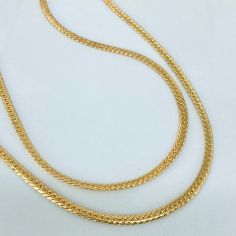 Cadena ● Serpiente Oro amarillo 18k +3 / 4,02 Gr / 2,5 mm / 45 Cm *