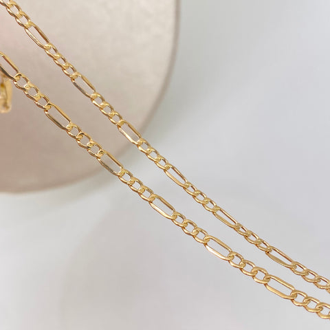 Cadena ● Tres Por Uno 3x1 Oro amarillo 18k 2,85 Gr / 2,7 mm / 50 Cm *