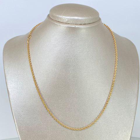 Cadena ● Lazo Oro amarillo 18k +1 / 2,7 Gr / 2,1 mm / 45 Cm *