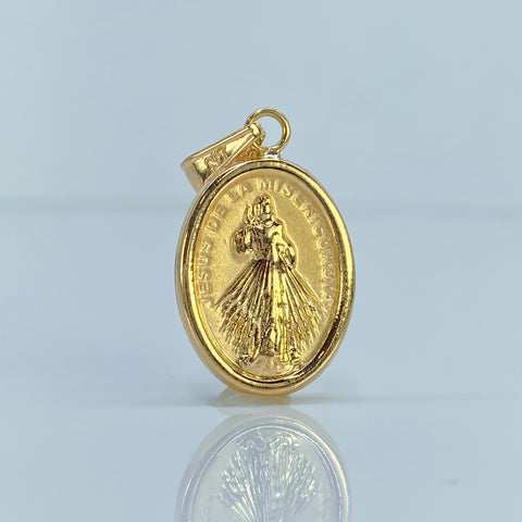 Dije Jesus De La Misericordia Oro amarillo 18k 1,6 Gr / 3 Cm