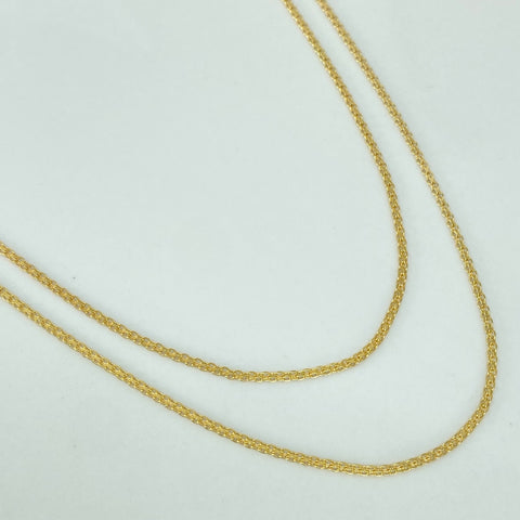 Cadena ● China Oro amarillo 18k 3,17 Gr / 1,4 mm / 60 Cm *