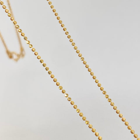 Cadena ● Mini Militar Oro amarillo 18k +3 / 2,46 Gr / 1 mm / 60 Cm