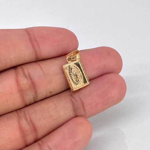 Dije Placa Rectangular Virgen Guadalupe Oro amarillo 0,95 Gr / 2,2 Cm †