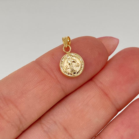 Dije San Benito Oro amarillo 18k 0,41 Gr / 1,6 Cm *