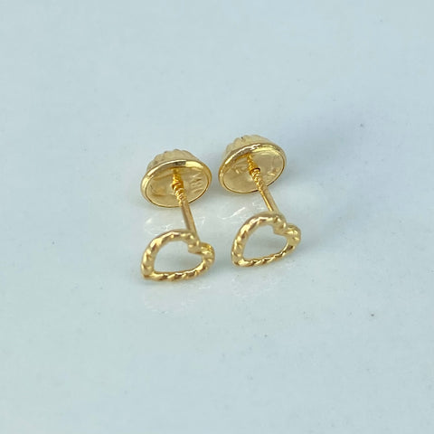 Topos Corazon Diamantado Oro amarillo 0,45 Gr / 6 mm
