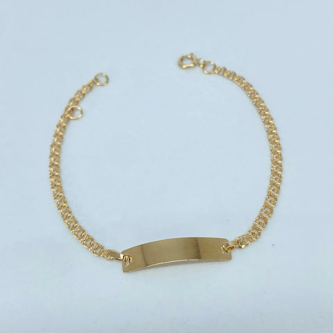 Pulso bebé Placa Rectangular Aro Seguido Oro amarillo 1,35 Gr / 2,2 mm / 15,1 Cm †