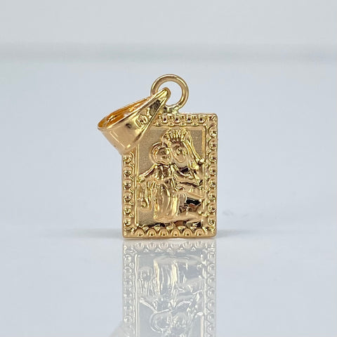 Dije Virgen Del Carmen / Sagrado Corazon Oro amarillo 0,5 Gr / 1,8 Cm *