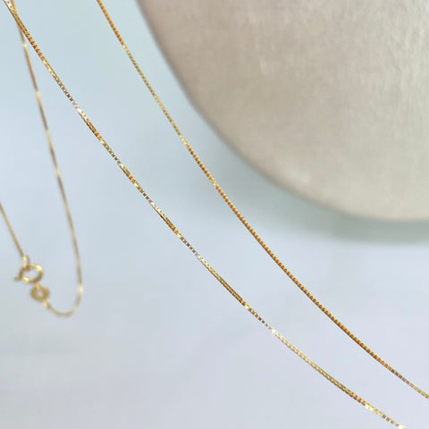 Cadena ● Veneciana Oro amarillo 18k +1 / 1,23 Gr / 0,5 mm / 50 Cm *