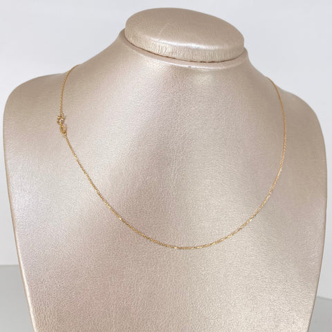 Cadena ● Aro Seguido Oro amarillo 18k 1,2 Gr / 1 mm / 45 Cm †