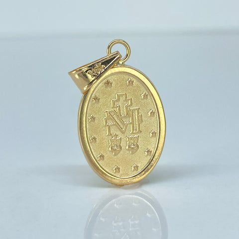 Dije Virgen Milagrosa Oro amarillo 1,59 Gr / 3,8 Cm †