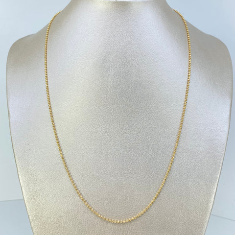 Cadena ● Militar Oro amarillo 18k +3 / 4,82 Gr / 1,3 mm / 50 Cm