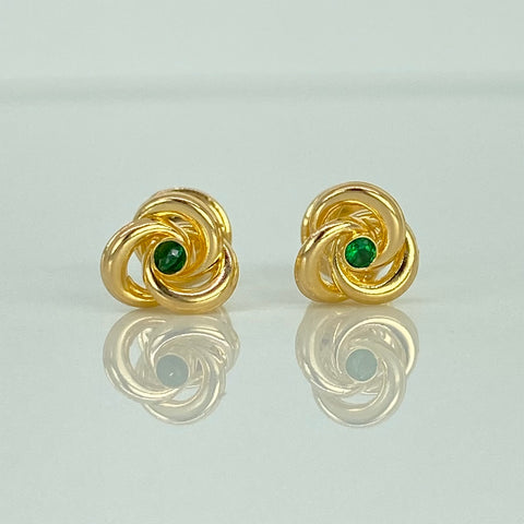 Topos Flor Circon Verde 0,68 Gr / 6,8 mm