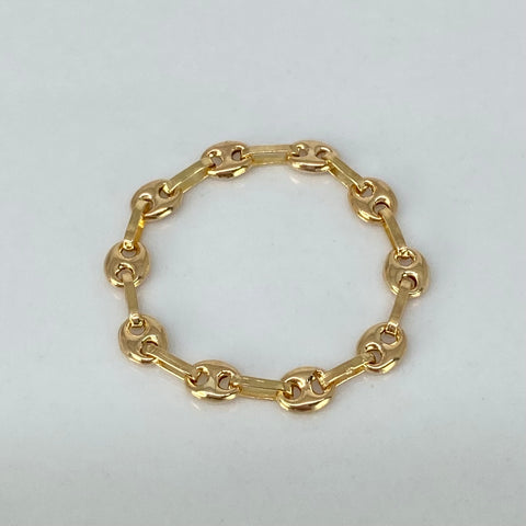 Anillo GC 10 Eslabones Oro amarillo 18k / Talla 7 /8 / 0,77 Gr / 3,3 mm †