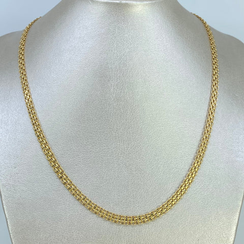 Cadena China Oro amarillo 18k 7,3 Gr / 4,5 mm / 45 Cm †