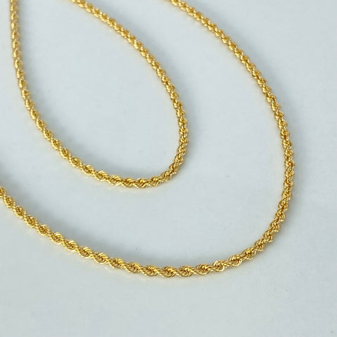 Cadena ● Lazo Oro amarillo 18k +1 / 2,68 Gr / 2,1 mm / 45 Cm *