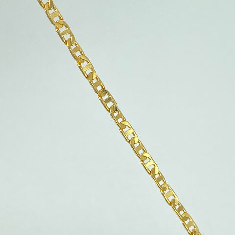 Pulso ● Escalera Plana Oro amarillo 18k +1 / 2,95 Gr / 2 mm / 19,5 Cm *