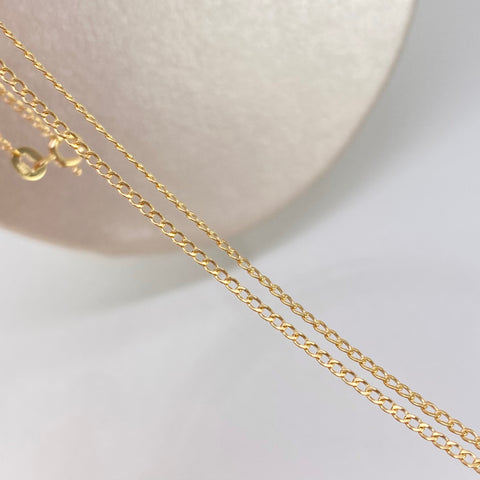 Cadena ● Cubana Oro amarillo 18k 1,53 Gr / 1,4 mm / 50 Cm *
