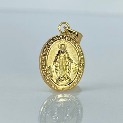 Dije Virgen Milagrosa Oro amarillo 1,05 Gr / 2,5 Cm †