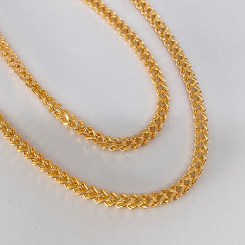 Cadena ● Franco Oro amarillo 18k +2 / 14,85 Gr / 3,4 mm / 60 Cm *