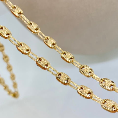 Cadena GC Diamantada Tornillo Oro amarillo 18k 14,30 Gr / 4,5 mm / 60 Cm *