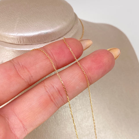 Cadena ● Aro Seguido Oro amarillo 18k 1,2 Gr / 1 mm / 45 Cm *