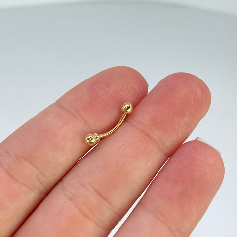 Piercing Bolas / Oro Amarillo 18k (Joya) / 0,30 gr / 15,9 mm / (Ceja)