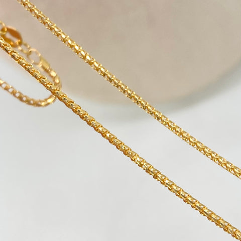 Cadena ● Franco Oro amarillo 18k +2 / 5,7 Gr / 1,3 mm / 60 Cm *