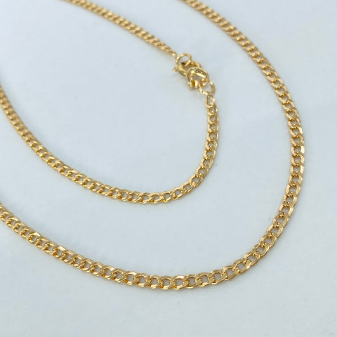 Cadena ● Cubana Oro amarillo 18k 4 Gr / 2,3 mm / 60 Cm