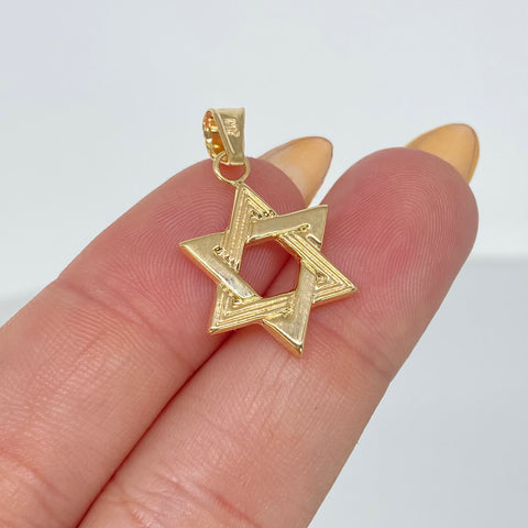 Dije Estrella De David Oro amarillo 1,08 Gr / 2,8 Cm †