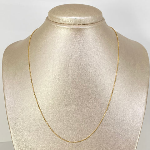 Cadena ● Mini Militar Oro amarillo 18k +3 / 1,81 Gr / 1 mm / 50 Cm *