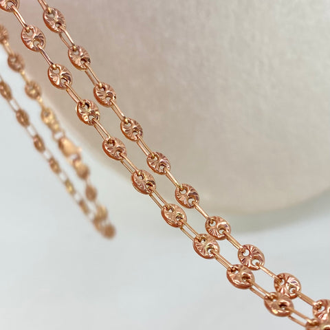 Cadena GC Diamantada Oro rosa 18k 8,75 Gr / 3,3 mm / 60 Cm *