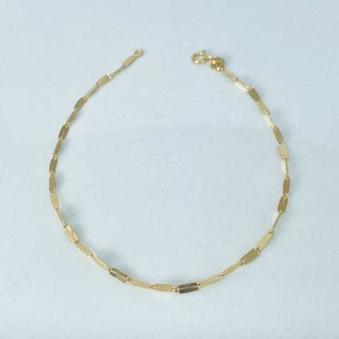 Pulso ● Flor Espejo Oro amarillo 18k +1 / 0,73 Gr / 1,8 mm / 19 Cm
