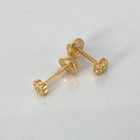 Topos Trebol Diamantes 7PTS Oro amarillo 1 Gr / 3,8 mm