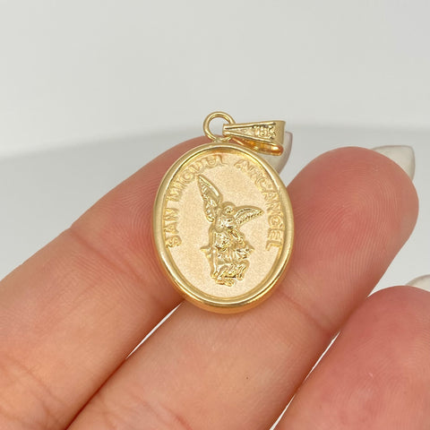 Dije San Miguel Arcangel Oro amarillo 18k 1,8 Gr / 3,2 Cm *