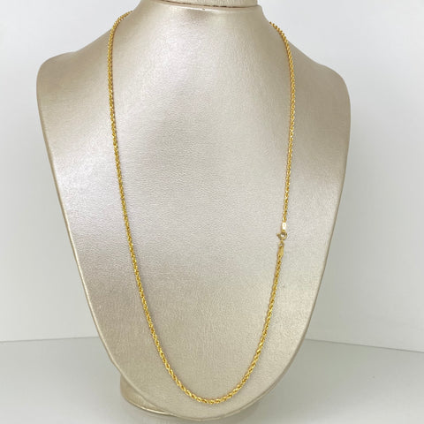 Cadena ● Lazo Oro amarillo 18k +1 / 3,66 Gr / 2,2 mm / 60 Cm *