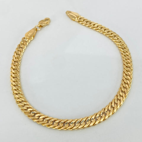 Pulso ● Cubano Oro amarillo 18k +1 / 2,8 Gr / 5 mm / 19,5 Cm †