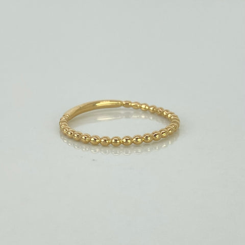 Anillo Bolitas Oro amarillo 18k / Talla 6 / 1,17 Gr