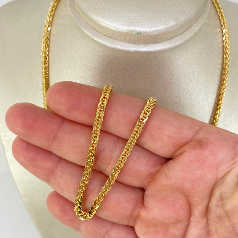 Cadena ● Franco Oro amarillo 18k +2 / 11,52 Gr / 3 mm / 70 Cm *