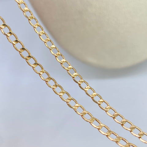 Cadena Cubana Oro amarillo 18k 5,25 Gr / 3,5 mm / 50 Cm †